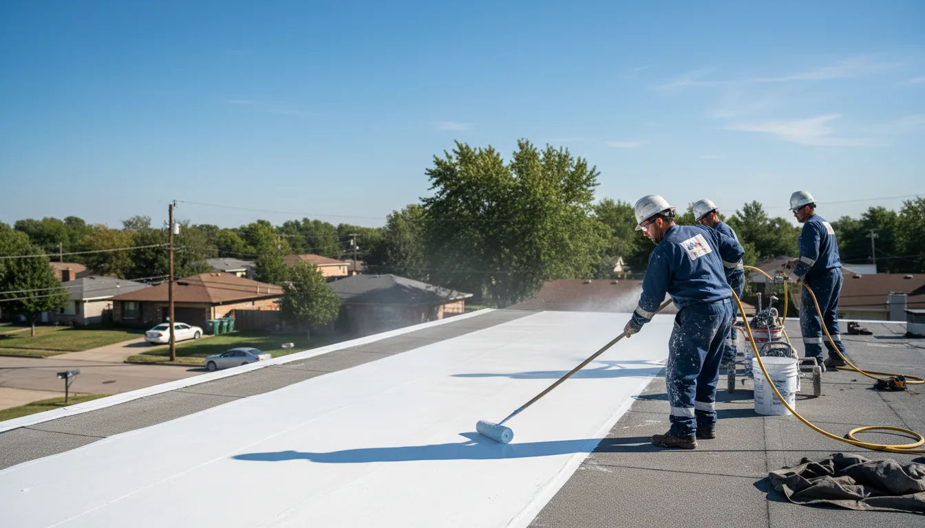 Commercial roof coating in Clara, MS near me